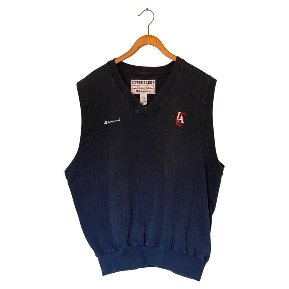 Los Angeles Clippers Champion Ribbed Fleece Men's XXL Sweater Champion Vintage